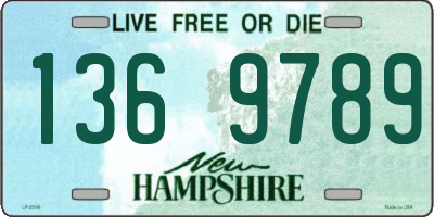 NH license plate 1369789