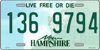 NH license plate 1369794