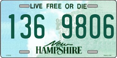 NH license plate 1369806