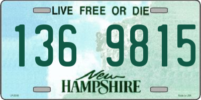 NH license plate 1369815