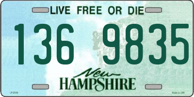 NH license plate 1369835