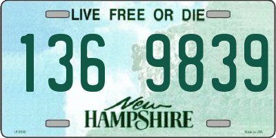 NH license plate 1369839