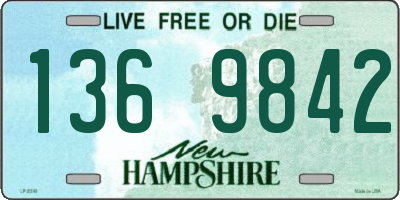 NH license plate 1369842