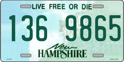 NH license plate 1369865
