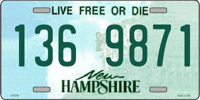 NH license plate 1369871