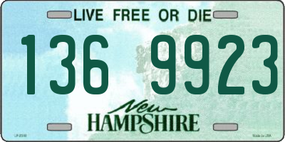 NH license plate 1369923