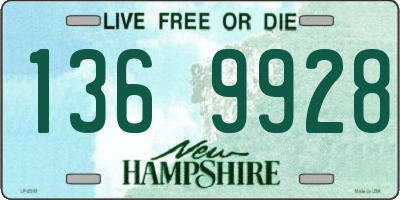 NH license plate 1369928