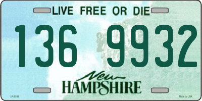 NH license plate 1369932