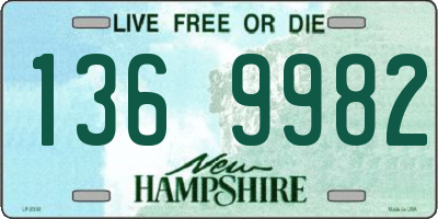 NH license plate 1369982