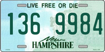 NH license plate 1369984