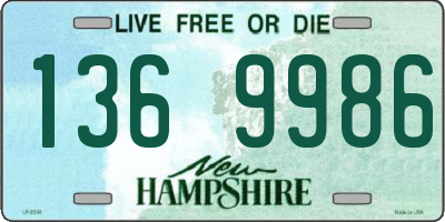 NH license plate 1369986