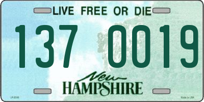 NH license plate 1370019