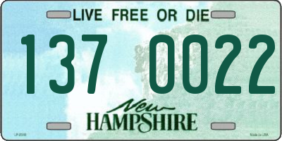 NH license plate 1370022
