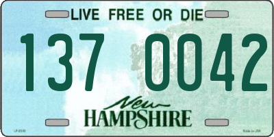 NH license plate 1370042