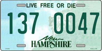 NH license plate 1370047