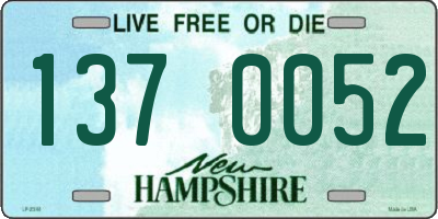 NH license plate 1370052