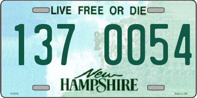 NH license plate 1370054