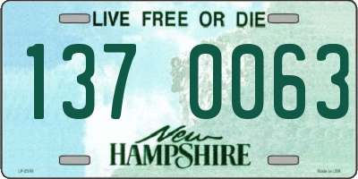 NH license plate 1370063