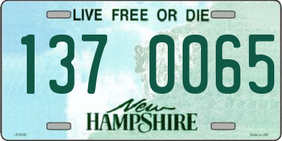 NH license plate 1370065