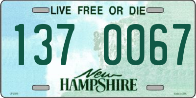 NH license plate 1370067