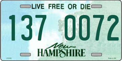 NH license plate 1370072