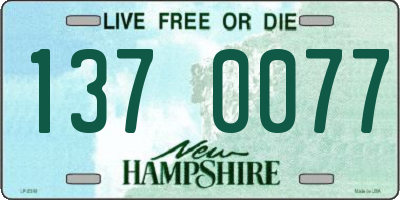 NH license plate 1370077
