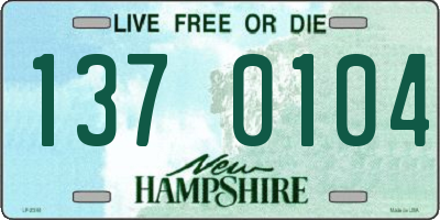 NH license plate 1370104