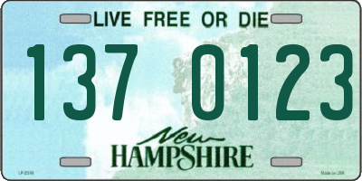 NH license plate 1370123