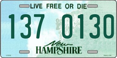NH license plate 1370130