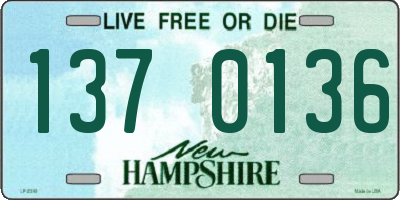 NH license plate 1370136