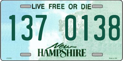 NH license plate 1370138