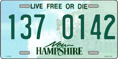NH license plate 1370142