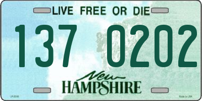NH license plate 1370202