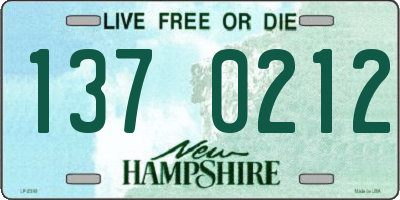 NH license plate 1370212