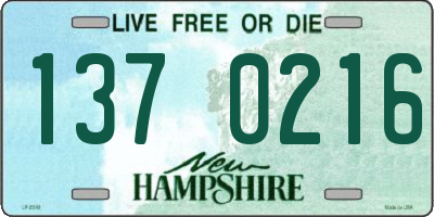 NH license plate 1370216