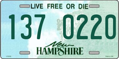 NH license plate 1370220