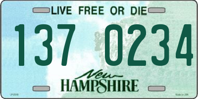 NH license plate 1370234