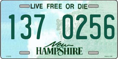 NH license plate 1370256