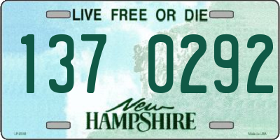 NH license plate 1370292