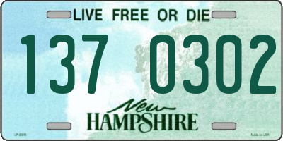 NH license plate 1370302