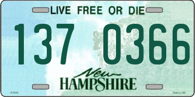 NH license plate 1370366