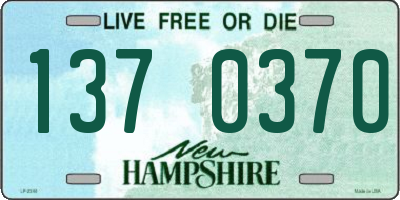 NH license plate 1370370