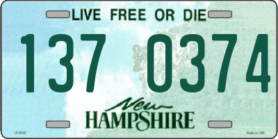 NH license plate 1370374