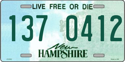 NH license plate 1370412