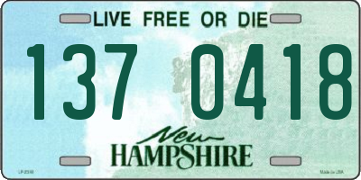 NH license plate 1370418
