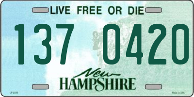 NH license plate 1370420