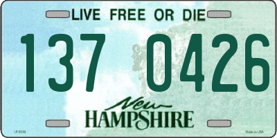 NH license plate 1370426