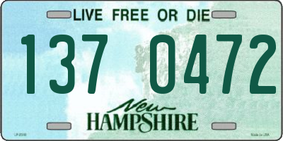 NH license plate 1370472