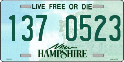 NH license plate 1370523