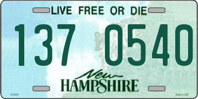 NH license plate 1370540